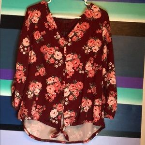 Red and pink no boundaries shirt